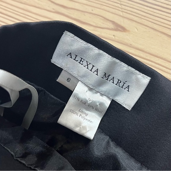 Alexia Maria Silk and Wool Cigarette Pants Size 6 - Picture 5 of 5